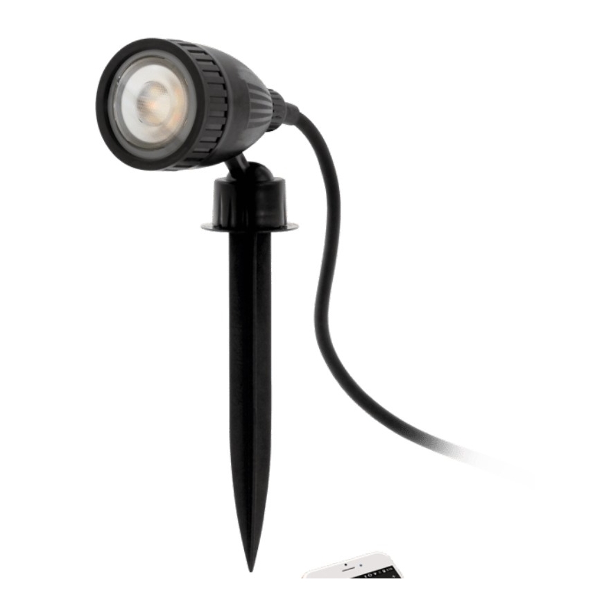 Eglo 33579 - LED RGBW āra lampa NEMA-C 1xGU10/5W/230V IP44 melna