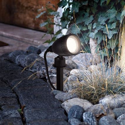 Eglo 33579 - LED RGBW āra lampa NEMA-C 1xGU10/5W/230V IP44 melna