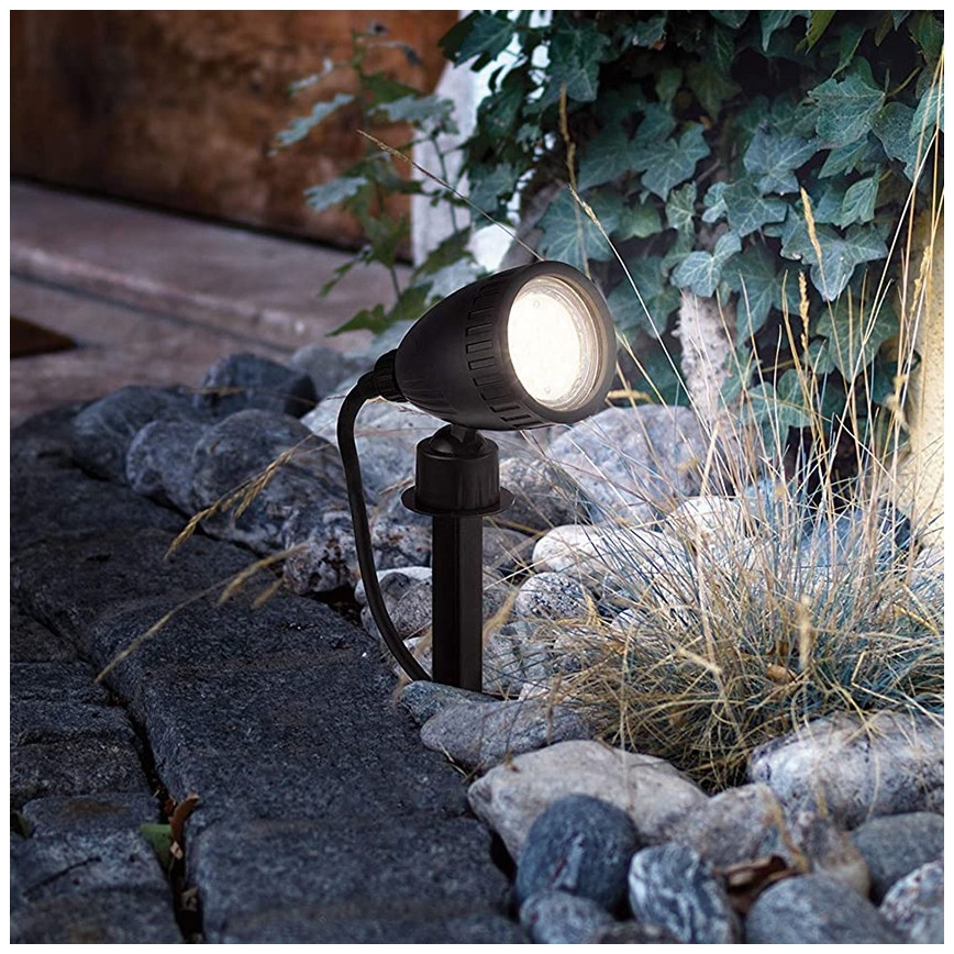 Eglo 33579 - LED RGBW āra lampa NEMA-C 1xGU10/5W/230V IP44 melna