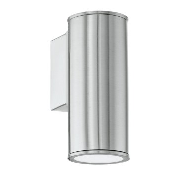 Eglo 33581 - LED RGBW aptumšojams āra sienas gaismeklis RIGA 1xGU10/5W/230V 2700-6500K IP44 matēts hroms