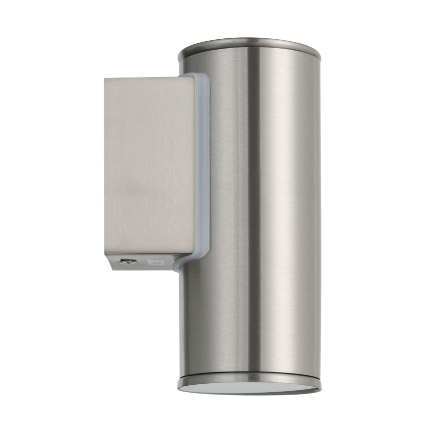 Eglo 33581 - LED RGBW aptumšojams āra sienas gaismeklis RIGA 1xGU10/5W/230V 2700-6500K IP44 matēts hroms