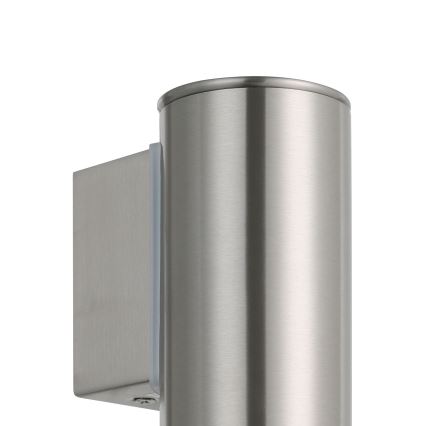 Eglo 33581 - LED RGBW aptumšojams āra sienas gaismeklis RIGA 1xGU10/5W/230V 2700-6500K IP44 matēts hroms