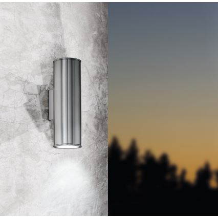 Eglo 33582 - LED RGBW Aptumšojams āra sienas apgaismojums RIGA 2xGU10/5W/230V IP44