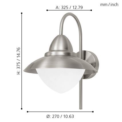 Eglo 33583 - LED RGBW Āra sienas lampa SIDNEY 1xE27/9W/230V IP44