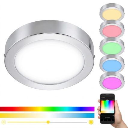 Eglo 33667 - LED RGBW Regulējams vannas istabas griestu gaismeklis FUEVA-C LED21W/230V diam. 30 cm IP44