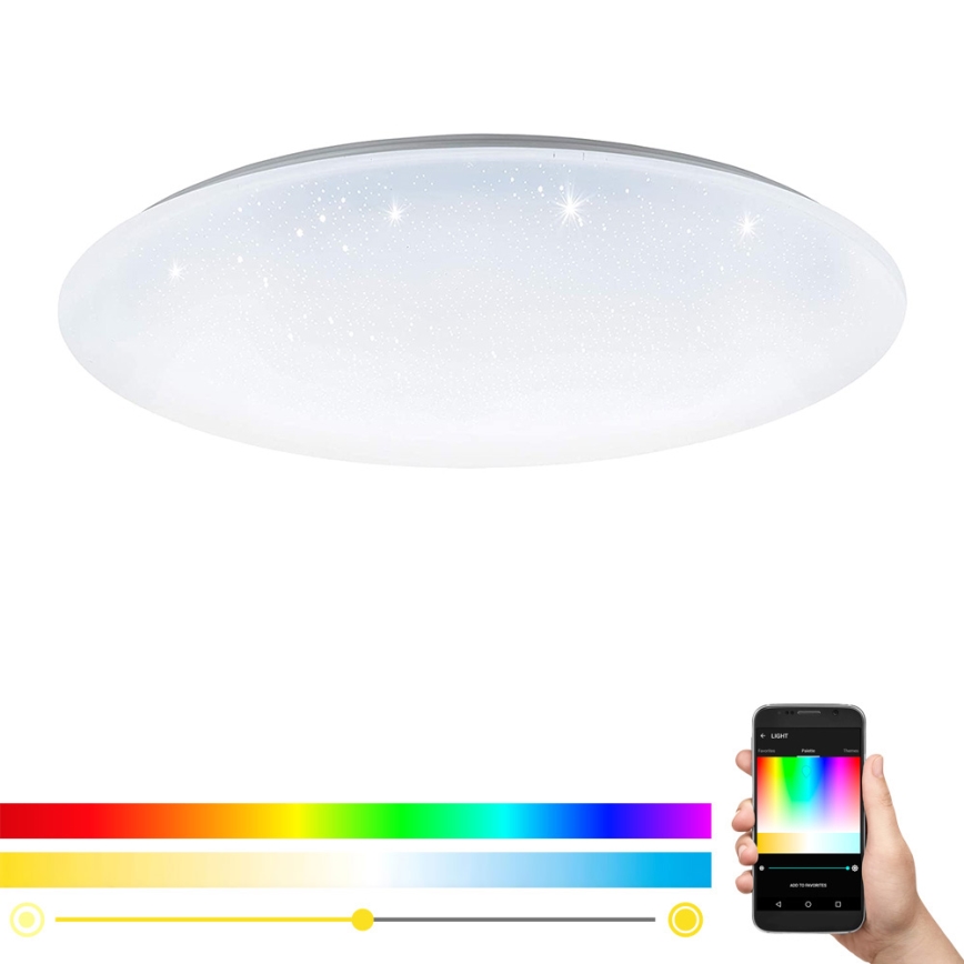 Eglo 33669 - LED RGBW Aptumšojama griestu lampa TOTARI-C LED/43W/230V 2700-6500K balta + tālvadības pults