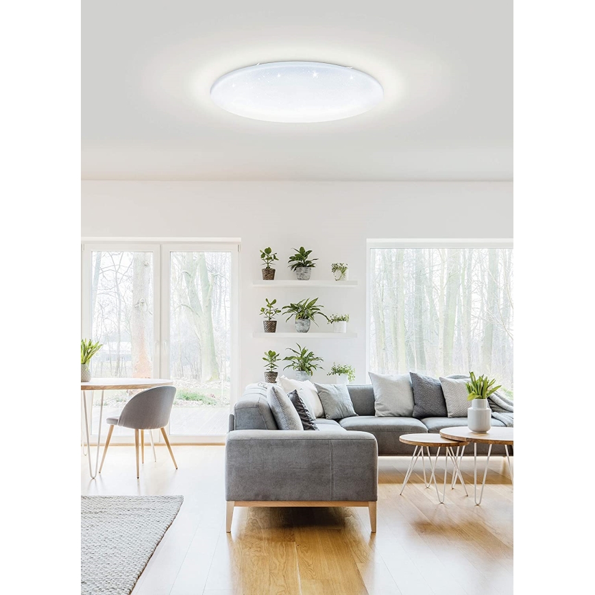 Eglo 33669 - LED RGBW Aptumšojama griestu lampa TOTARI-C LED/43W/230V 2700-6500K balta + tālvadības pults
