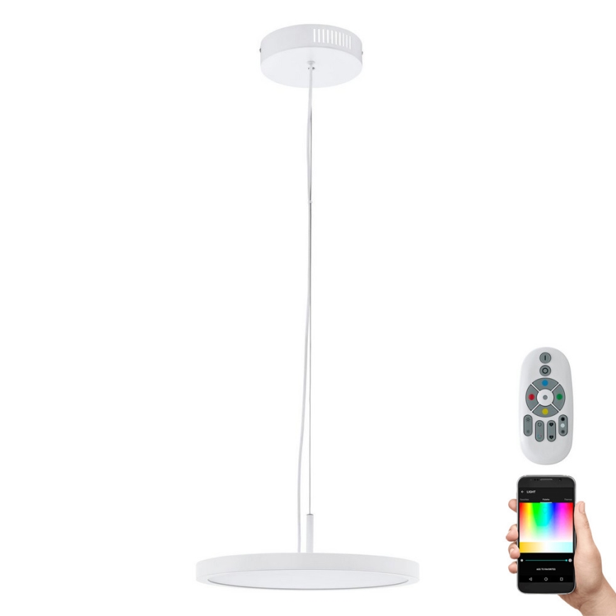 Eglo 33675 - LED RGBW Aptumšojuma lustra ar auklu CERIGNOLA-C LED/21W/230V 2700-6500K + tālvadības pults