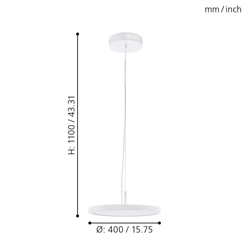 Eglo 33675 - LED RGBW Aptumšojuma lustra ar auklu CERIGNOLA-C LED/21W/230V 2700-6500K + tālvadības pults
