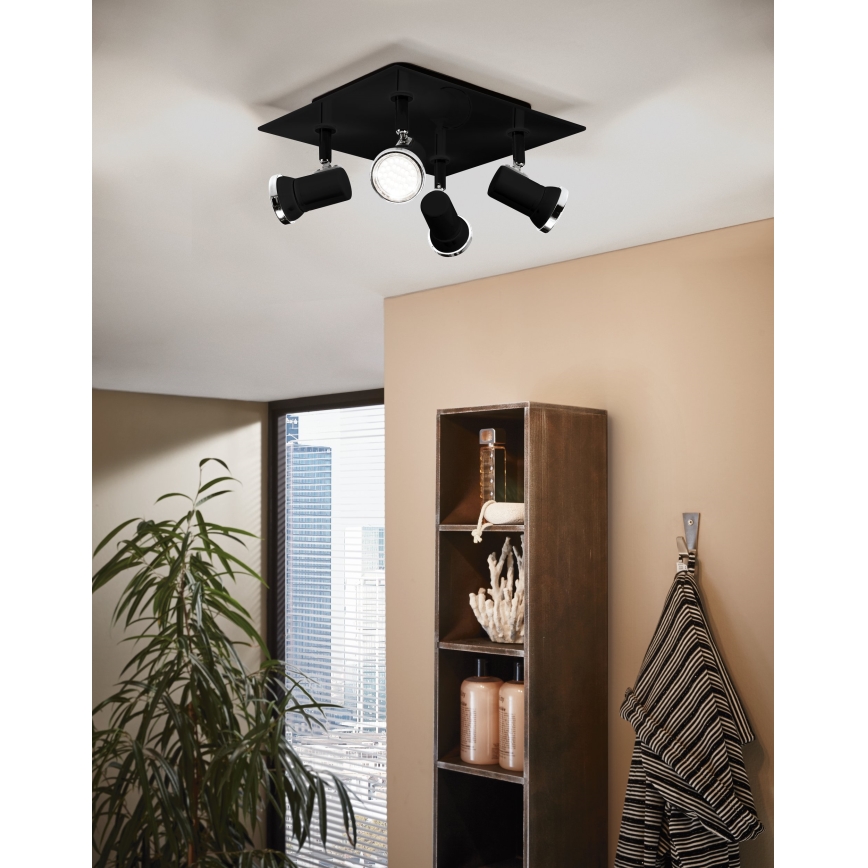 Eglo - LED Vannas istabas starmetis 4xGU10/3.3W/230V IP44