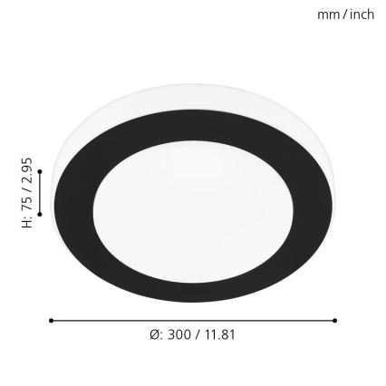 Eglo - LED vannas istabas griestu gaismeklis LED/11W/230V IP44