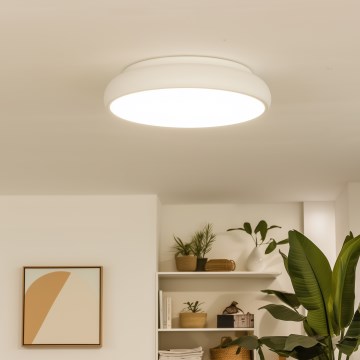 Eglo 33764 - LED RGBW dimmējama griestu lampa RIODEVA-C 1xLED/27W/230V 2700-6500K Ø 44,5 cm balta