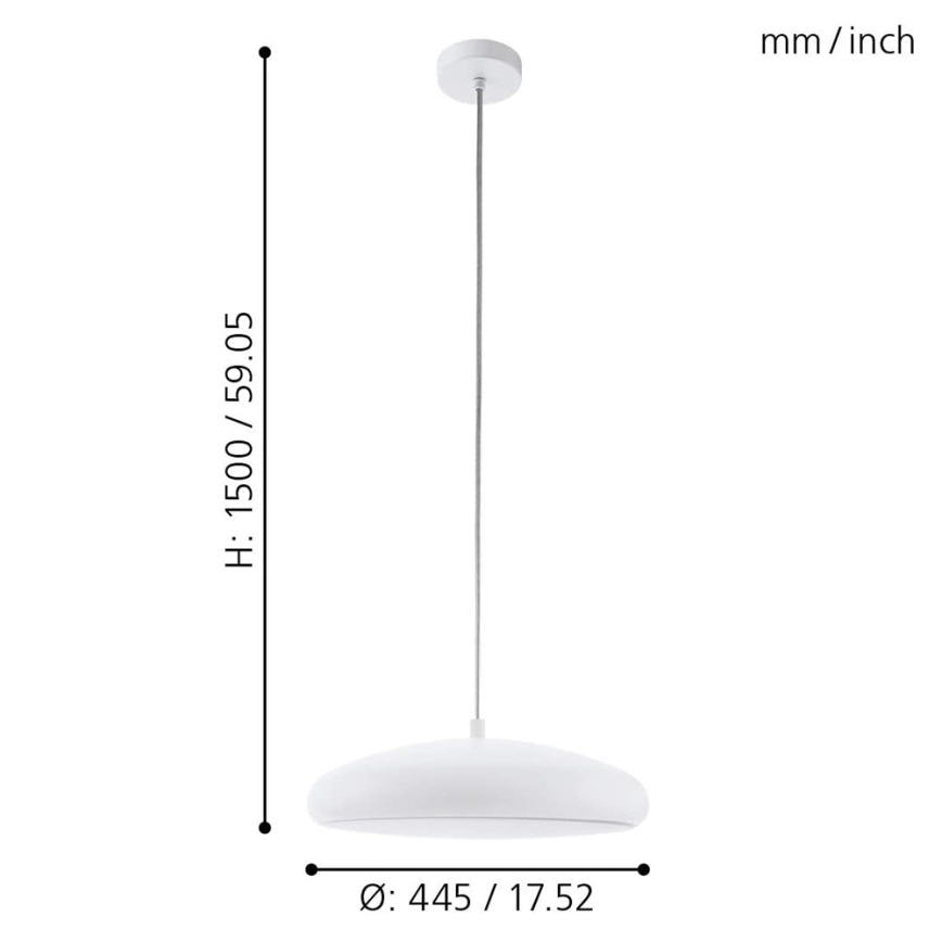 Eglo 33765 - LED RGBW Aptumšojuma lustra ar auklu RIODEVA-C LED/27W/230V 2700-6500K balta