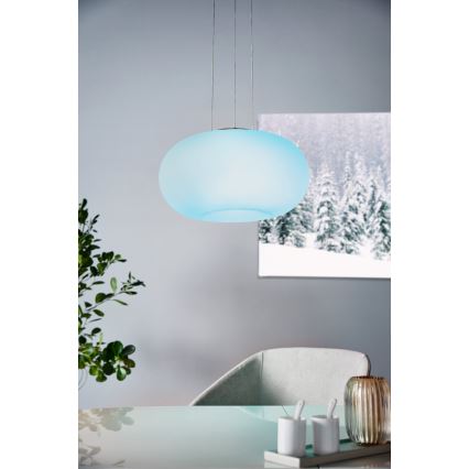 Eglo 33766 - LED RGBW Aptumšojuma lustra ar auklu OPTICA-C LED/22W/230V