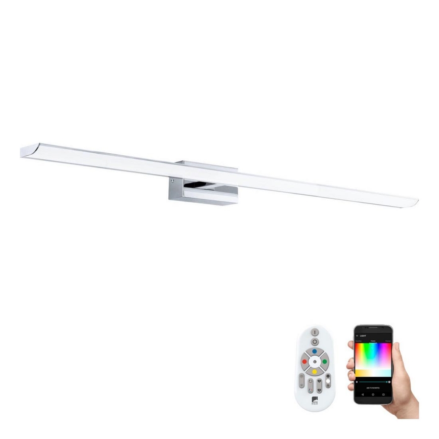 Eglo 33768 - LED RGBW Aptumšojams vannas istaba spogulis apgaismojums TABIANO-C LED/21W/230V 2700-6500K 90,5 cm IP44 + tālvadības pults