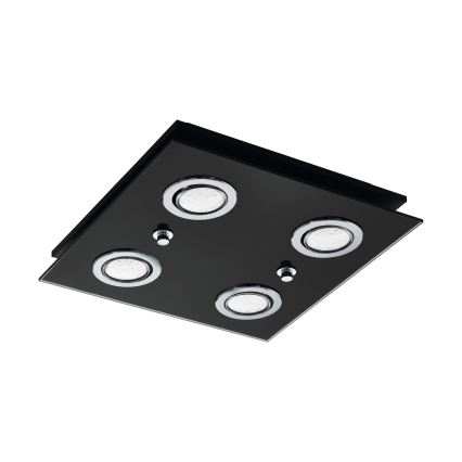 Eglo - LED Griestu lampa 4xGU10/2,8W/230V 3000K melna