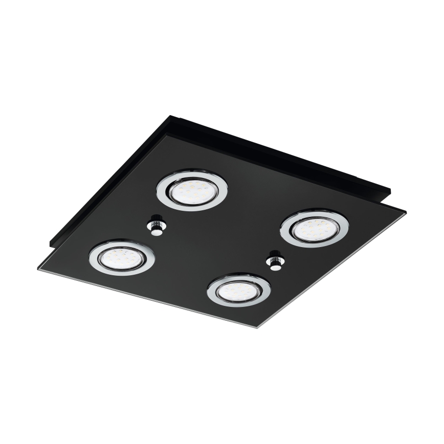 Eglo - LED Griestu lampa 4xGU10/2,8W/230V 3000K melna