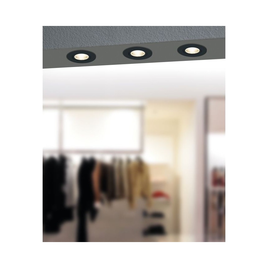 Eglo - LED Aptumšojama iegremdējama lampa/6W/230V melna