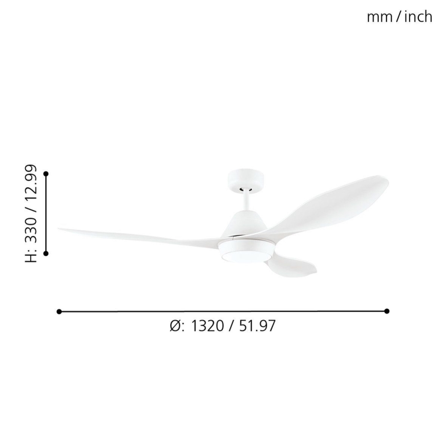 Eglo - LED Griestu ventilators LED/18W/230V + Tālvadības pults