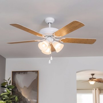 Eglo 35076 - Griestu ventilators LAS PALMAS 3xE27/40W/230V balts