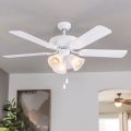 Eglo 35076 - Griestu ventilators LAS PALMAS 3xE27/40W/230V balts