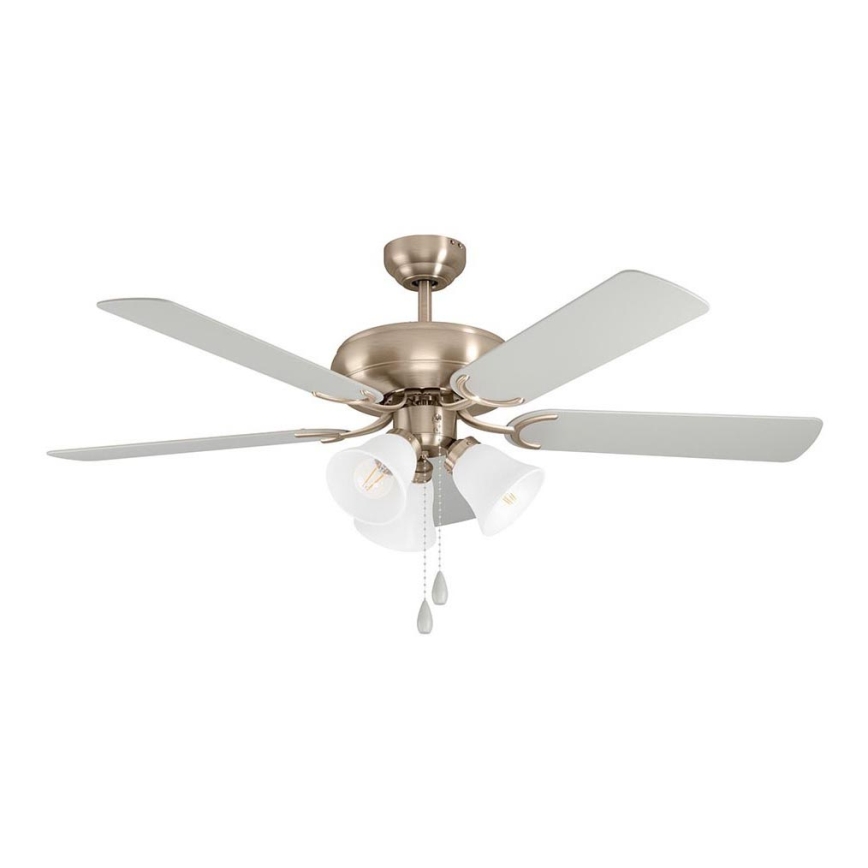 Eglo 35077 - Griestu ventilators LAS PALMAS 3xE27/40W/230V matēts hroms/pelēks