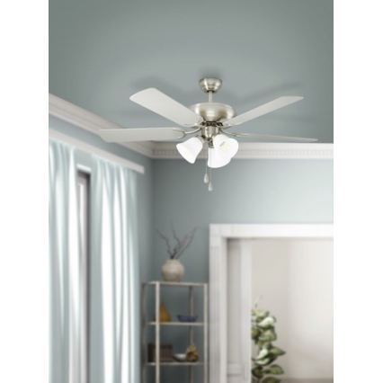 Eglo 35077 - Griestu ventilators LAS PALMAS 3xE27/40W/230V matēts hroms/pelēks