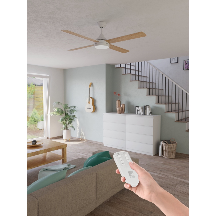 Eglo - LED Griestu ventilators LED/20W/230V 3000/4000/5000K + tālvadības pults balta