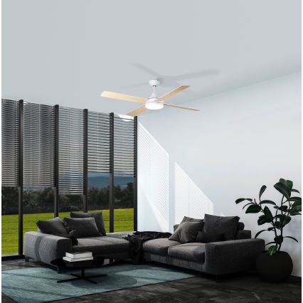 Eglo - LED Griestu ventilators LED/20W/230V 3000/4000/5000K + tālvadības pults balta