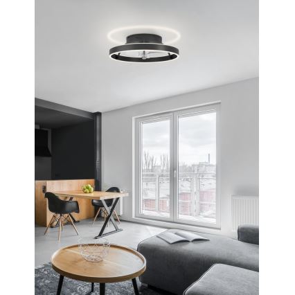 Eglo - LED Aptumšojams griestu ventilators LED/35,6W/230V melns + tālvadības pults