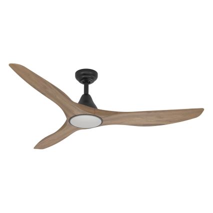 Eglo - LED griestu ventilators ar integrētu LED 19 W (230 V), regulējama krāsas temperatūra 3000/4000/5000 K, Ø 132 cm, brūns + tālvadības pults