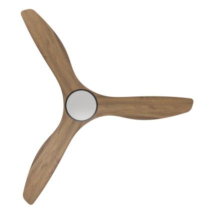 Eglo - LED griestu ventilators ar integrētu LED 19 W (230 V), regulējama krāsas temperatūra 3000/4000/5000 K, Ø 132 cm, brūns + tālvadības pults