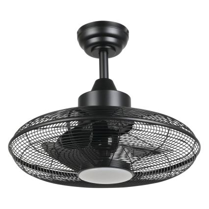 Eglo - LED griestu ventilators LED/15W/230V Ø 53 cm melns + tālvadība