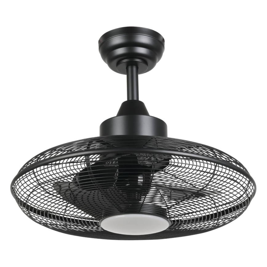 Eglo - LED griestu ventilators LED/15W/230V Ø 53 cm melns + tālvadība
