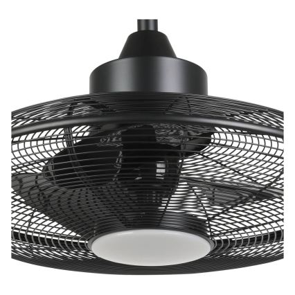 Eglo - LED griestu ventilators LED/15W/230V Ø 53 cm melns + tālvadība