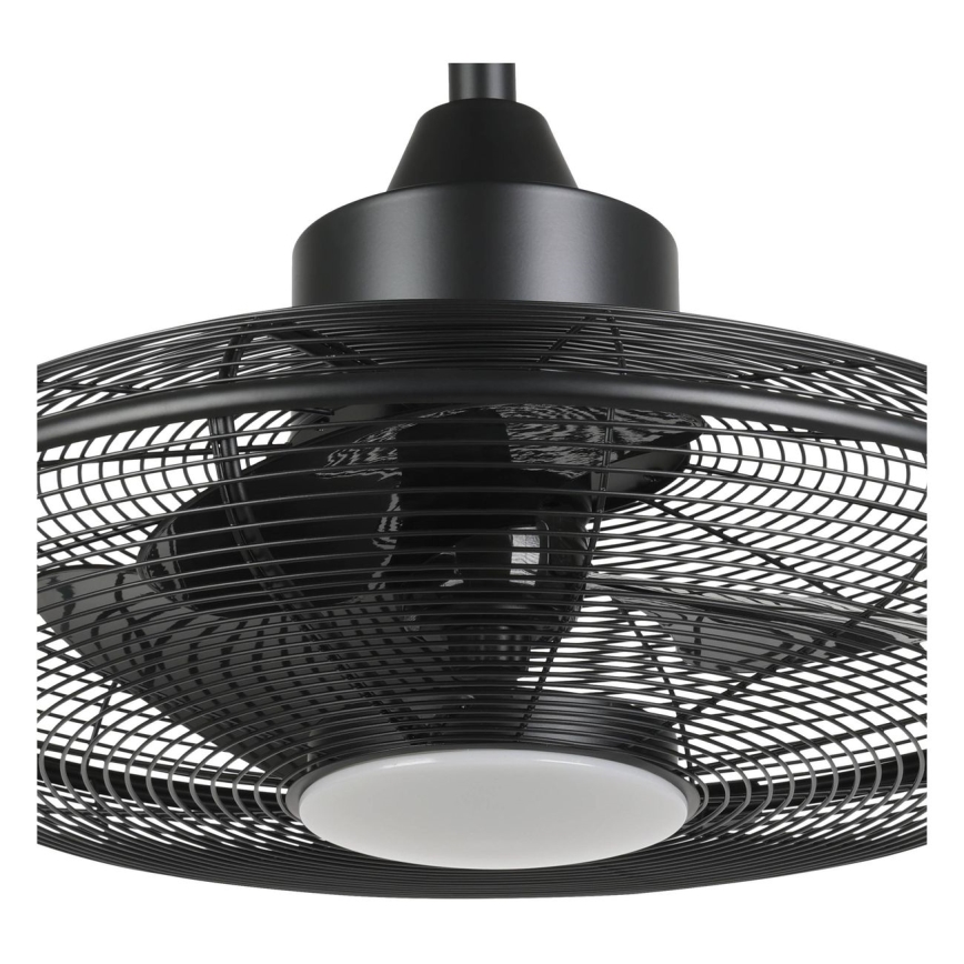 Eglo - LED griestu ventilators LED/15W/230V Ø 53 cm melns + tālvadība