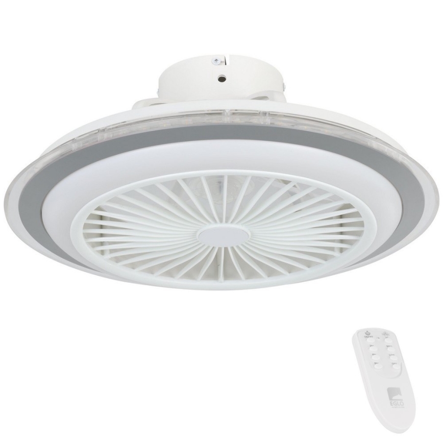 Eglo - LED Aptumšojams griestu ventilators LED/25,5W/230V balta/pelēka 2700-6500K + tālvadības pults