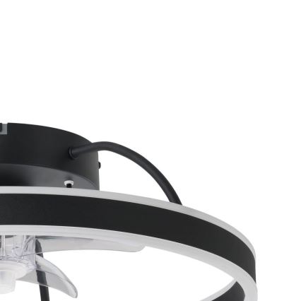 Eglo - LED RGBW Regulējams griestu ventilators LED/36W/230V 3000–6500K Ø 50 cm melns + ar tālvadības pulti