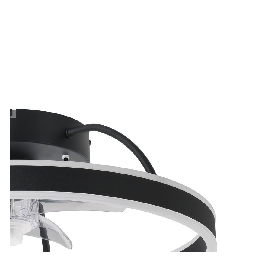 Eglo - LED RGBW Regulējams griestu ventilators LED/36W/230V 3000–6500K Ø 50 cm melns + ar tālvadības pulti