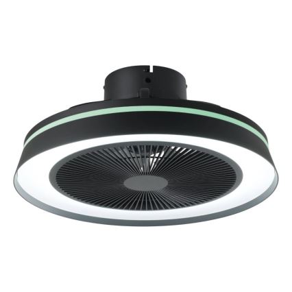 Eglo - LED RGBW regulējams griestu ventilators 3xLED/8,5W/230V+LED/6W 2700-6500K Ø 48 cm melns + tālvadības pults