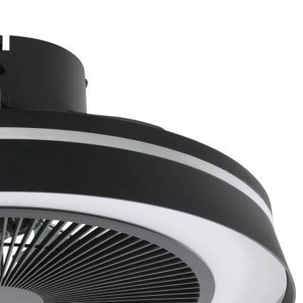 Eglo - LED RGBW regulējams griestu ventilators 3xLED/8,5W/230V+LED/6W 2700-6500K Ø 48 cm melns + tālvadības pults
