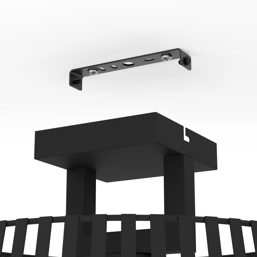 Eglo - Griestu lampa 1xE27/40W/230V melna