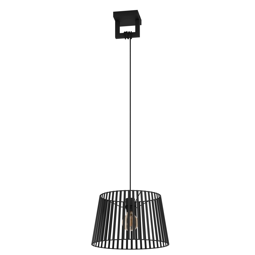 Eglo - Lustra ar auklu 1xE27/40W/230V melna