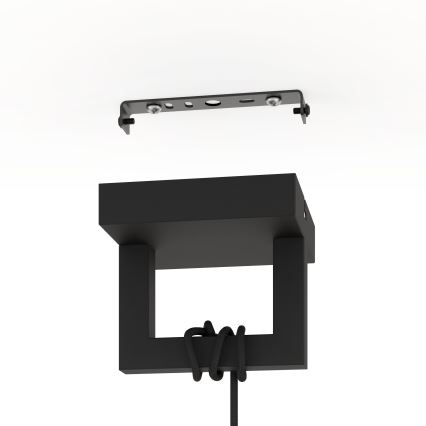 Eglo - Lustra ar auklu 1xE27/40W/230V melna