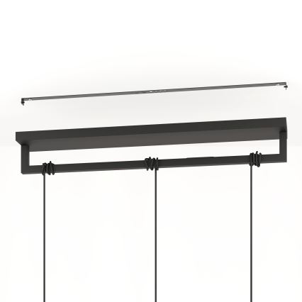 Eglo - Lustra ar auklu 3xE27/40W/230V melna