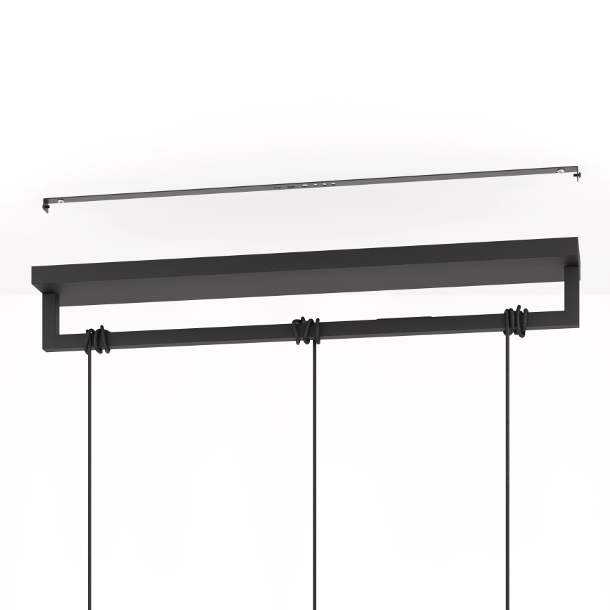 Eglo - Lustra ar auklu 3xE27/40W/230V melna