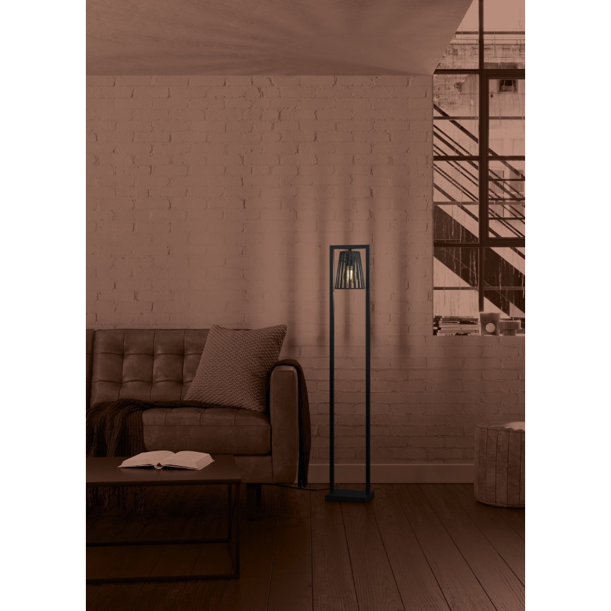 Eglo - Grīdas stāvlampa 1xE27/40W/230V melna