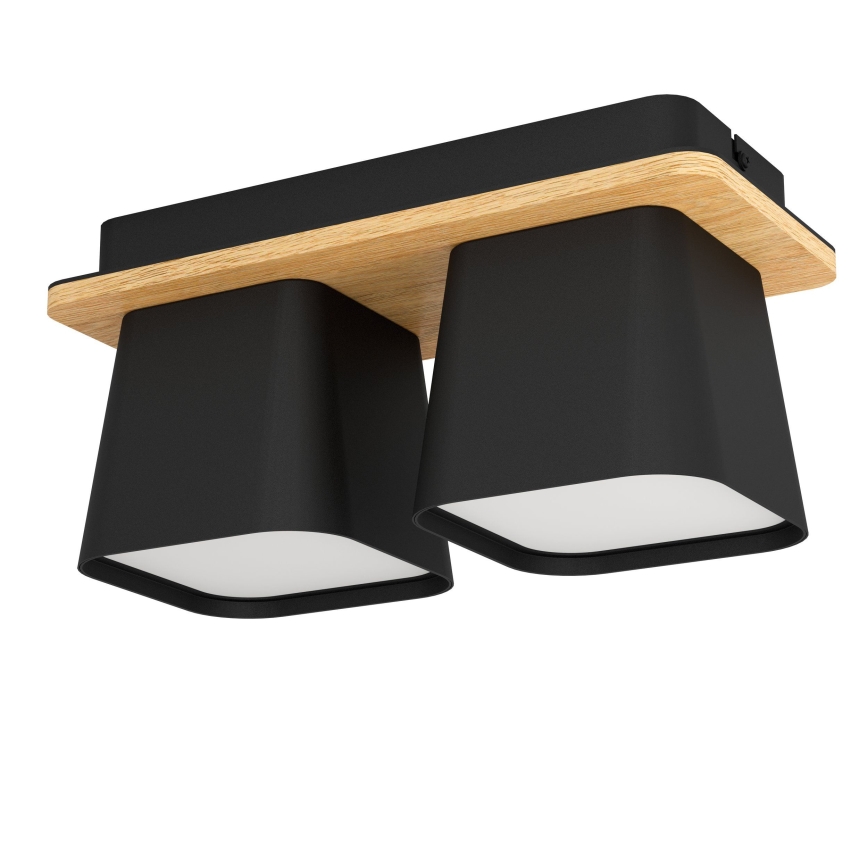 Eglo - Griestu lampa 2xE27/40W/230V melna/brūna
