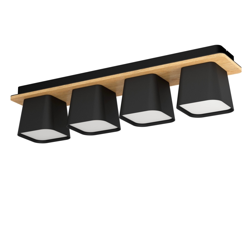 Eglo - Griestu lampa 4xE27/40W/230V melna/brūna