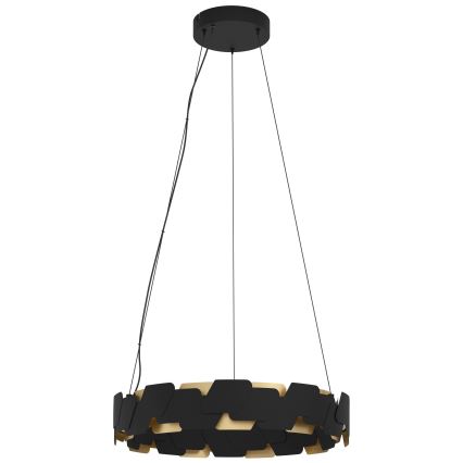 Eglo - LED Aptumšojama lustra ar auklu LED/72W/230V 3000K melna/zelta